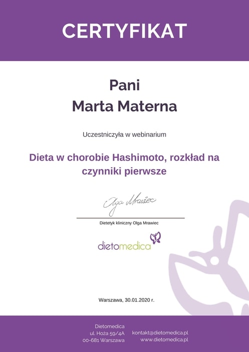 Certyfikat Hashimoto