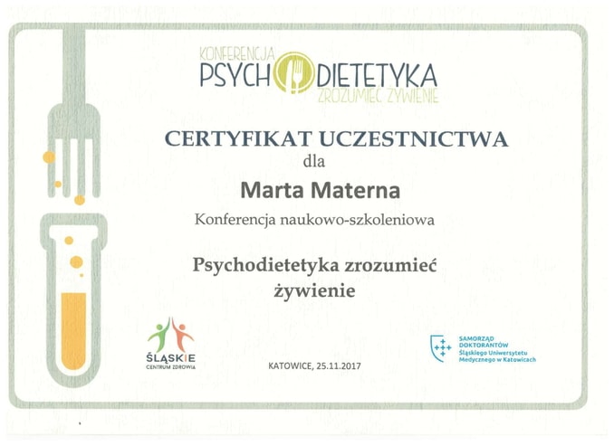Certyfikat Psychologia